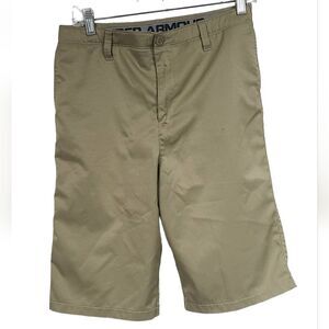 Under Armour Match Play Chino Golf Shorts Big Boys 20 Tan Loose Heat Gear UA